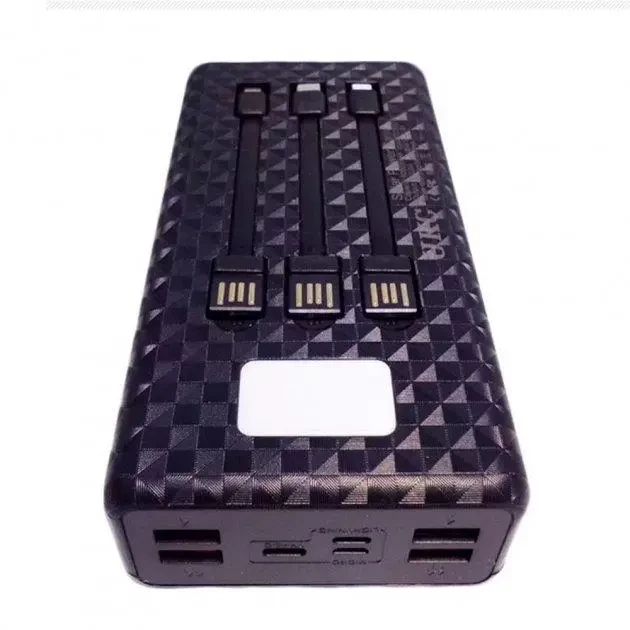 Потужний портативний Powerbank UKC 8058 Solar Charger 60 000MAh, із сонячною панеллю, кабелями та ліхтариком – фото 3