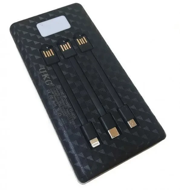 Потужний портативний Powerbank UKC 8058 Solar Charger 60 000MAh, із сонячною панеллю, кабелями та ліхтариком – фото 4