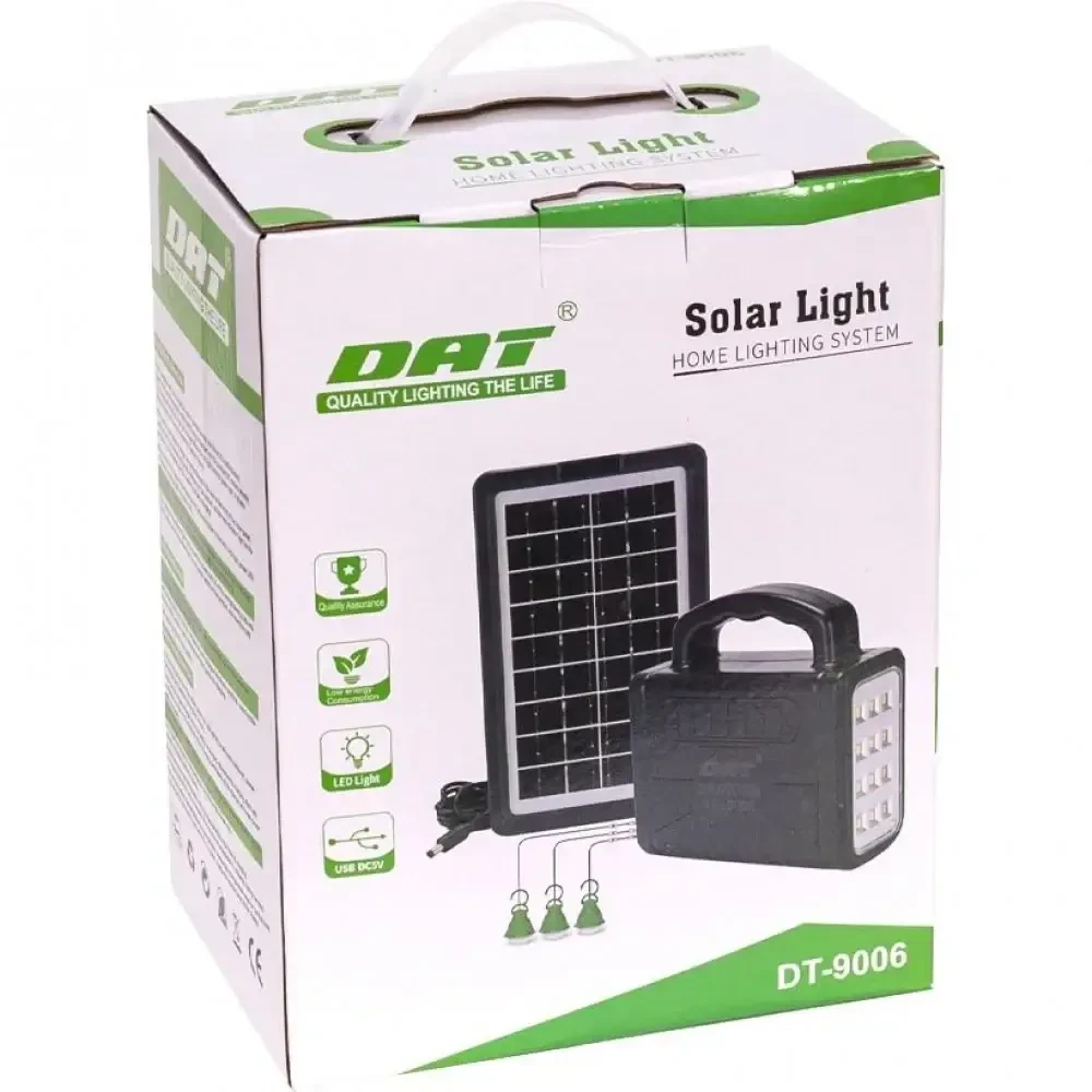 Портативна автономна сонячна система Solar Light DT-9006 переносний ліхтар із сонячною панеллю – фото 7