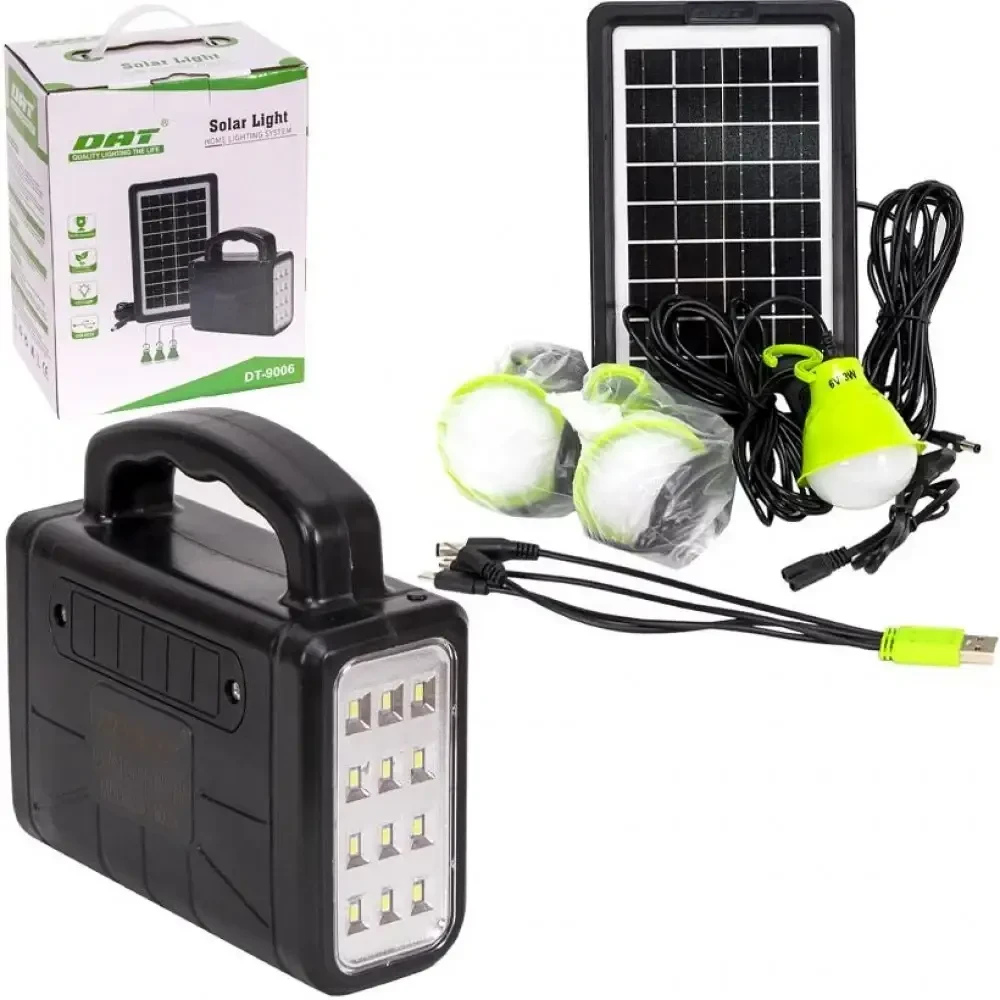 Портативна автономна сонячна система Solar Light DT-9006 переносний ліхтар із сонячною панеллю – фото 2