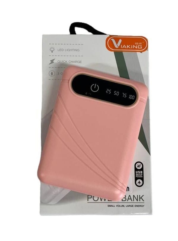 Павербанк 50000 mAh Персиковий 3 USB, N-8 Micro USB Заряджання для телефона – фото 1