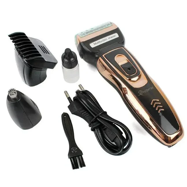 Набір для стриження Gemei GM 595 Hair Trimmer електробритва, тример із насадками Джемей – фото 3