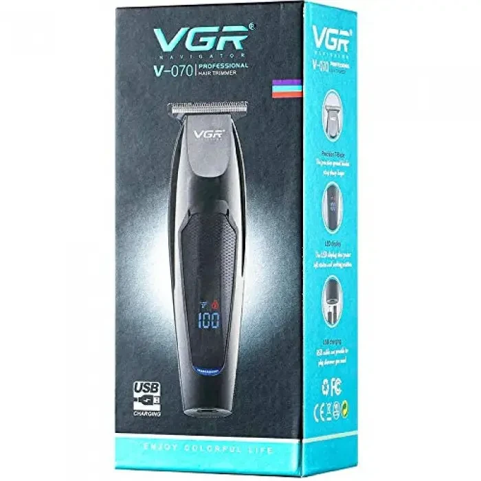 Машинка для стриження волосся VGR V-070 Тример акумуляторний з USB і індикатором заряджання 3 Вт – фото 2