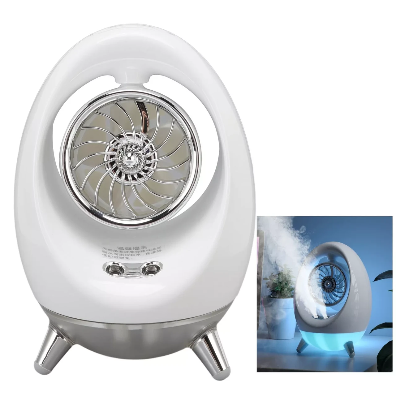 Портативний вентилятор USB з водяним охолодженням, розпилювач, нічник Air Cooler 657, зволожувач – фото 1