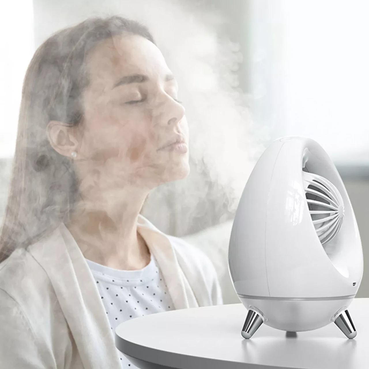 Портативний вентилятор USB з водяним охолодженням, розпилювач, нічник Air Cooler 657, зволожувач – фото 3