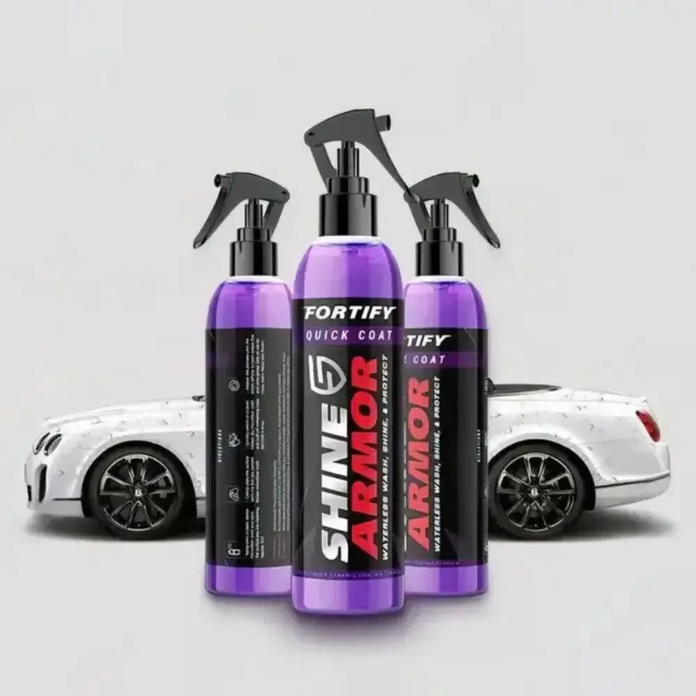 Поліроль для видалення подряпин із кузова авто Shine Armor спрей для блиску та захисту автомобіля – фото 6