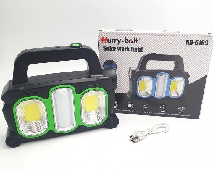 Ліхтар акумуляторний Hurry Bolt HB-6169 із сонячною батареєю і функцією PowerBank – фото 4