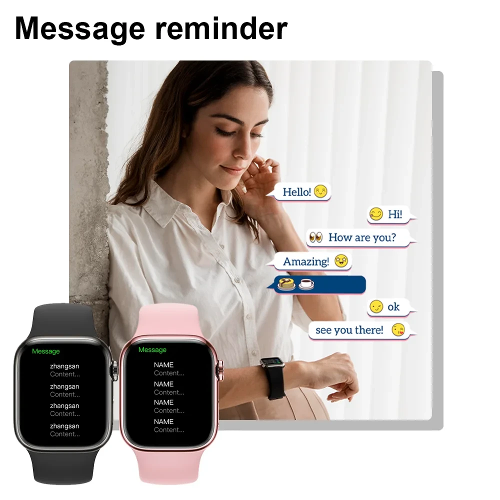 Смарт-годинник LAXASFIT S9 Pro із сенсорним екраном і Bluetooth, водонепроникний, Чорний – фото 3