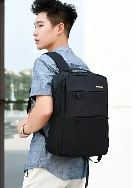 Універсальний комплект для щоденного використання Backpack Black 3 в 1 Рюкзак Сумка Клатч Сірий – фото 1