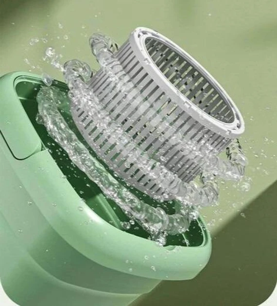 Складана пральна машина Folding Washing Machine силіконова складана стирання відро 7 л. Зелений – фото 3