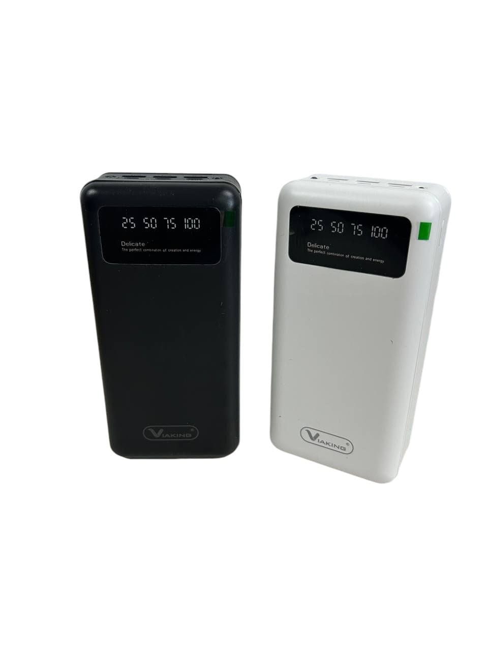 Повербанк power bank Viaking 50000 mAh YM-500 Ліхтар 4 USB-порти, дисплей, Powerbank Чорний – фото 3