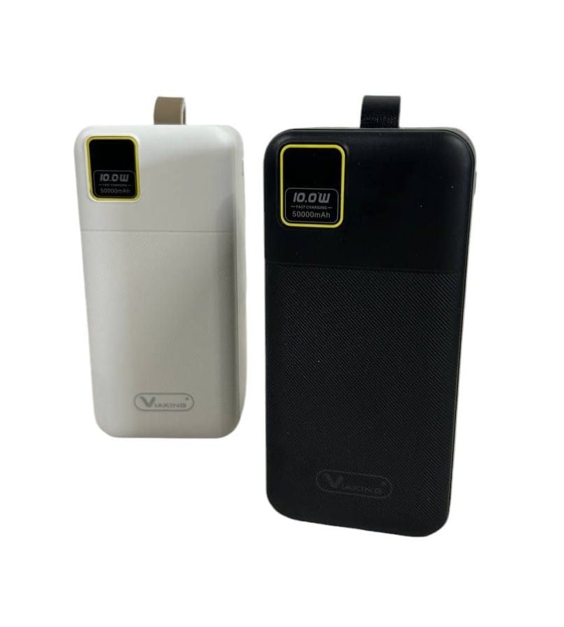 Стильний Mobile power bank 50000 mAh QC-Q25 з LCD-дисплей Білий – фото 1