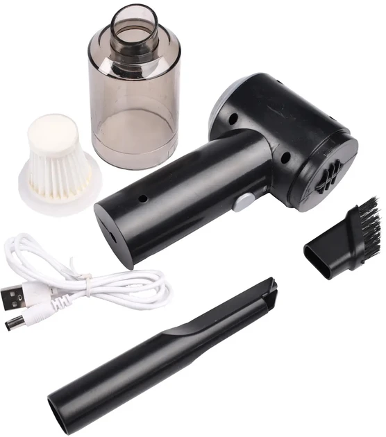 Автомобільний вакуумний пилосос на акумуляторі 2 в 1 Supretto Чорний – фото 1