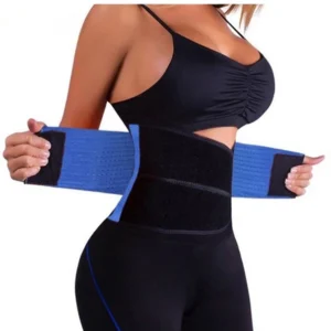 Пояс для схуднення на липучці Hot Shapers Belt Power стягувальний Чорно-синій