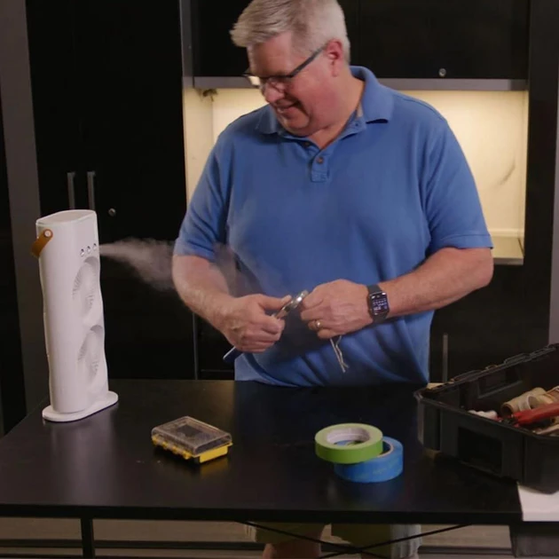 Вентилятор настільний подвійний з охолодженням Double-ended Spray Fan LED-підсвітка 3 швидкості пульт – фото 3