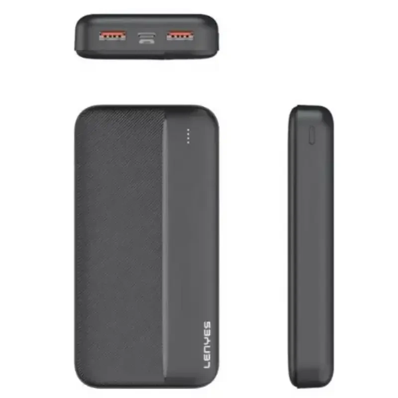 Зовнішній акумулятор Power bank 20000 mAh з USB, Lenyes PX263, Повербанк зі швидким заряджанням – фото 1