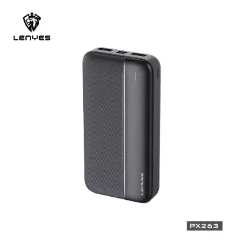 Зовнішній акумулятор Power bank 20000 mAh з USB, Lenyes PX263, Повербанк зі швидким заряджанням – фото 2