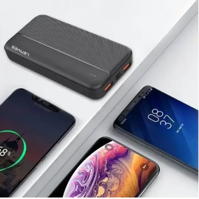 Зовнішній акумулятор Power bank 20000 mAh з USB, Lenyes PX263, Повербанк зі швидким заряджанням – фото 6