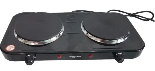 Електроплита дискова 2-конфоркова Rainberg RB-999 2400 Вт – фото 1