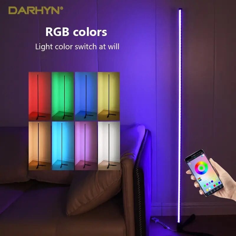 Підлогова лампа 1.4 m для спальні RGB світлодіодна Підлогова Лампа для спальні, HA-10 – фото 1