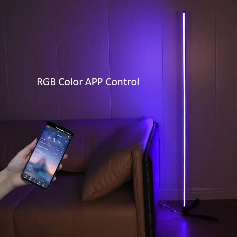 Підлогова лампа 1.4 m для спальні RGB світлодіодна Підлогова Лампа для спальні, HA-10 – фото 5