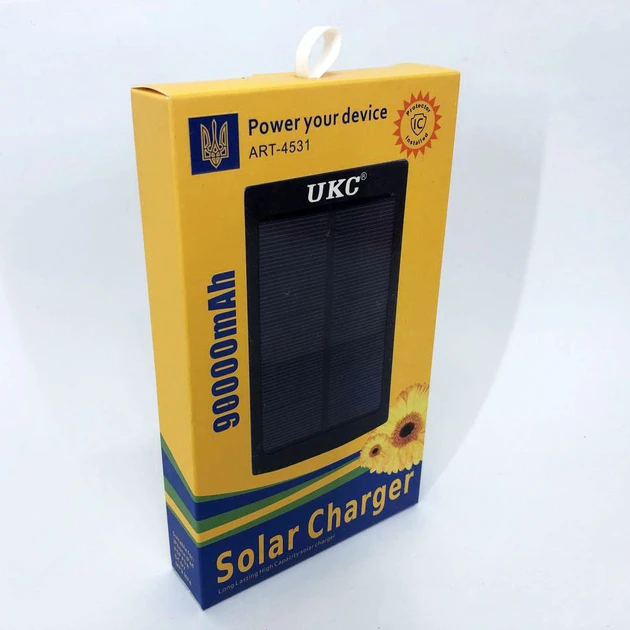 УМБ Power Bank Solar 90000 mAh мобільне зарядне із сонячною панеллю та лампою, Power Bank Charger ART-4531 – фото 7