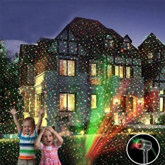 Лазерний проєктор — гірлянда на будинок STAR SHOWER Laser Light святкове освітлення рухомі точки – фото 2