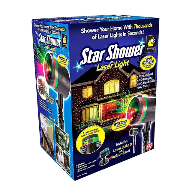 Лазерний проєктор — гірлянда на будинок STAR SHOWER Laser Light святкове освітлення рухомі точки – фото 7