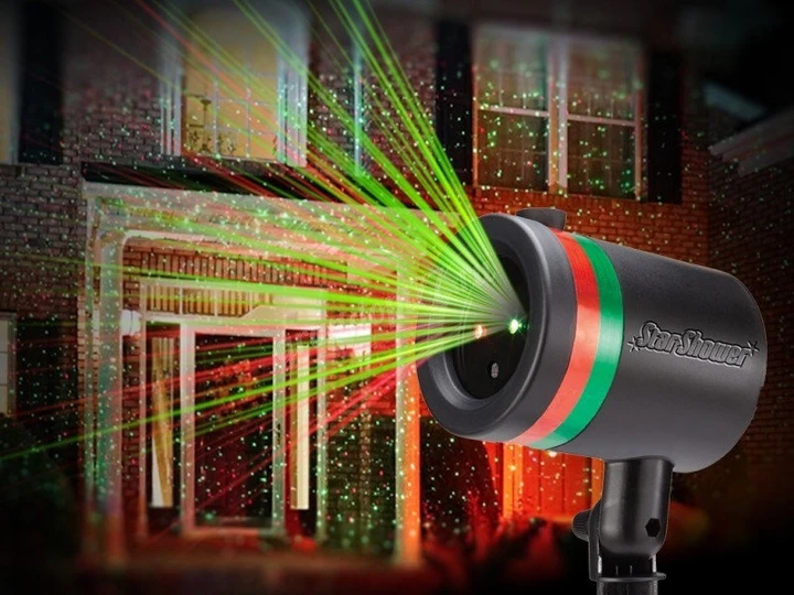 Лазерний проєктор — гірлянда на будинок STAR SHOWER Laser Light святкове освітлення рухомі точки – фото 3