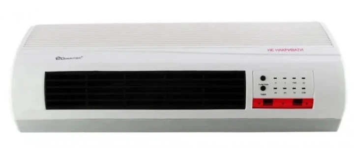 Настінний нагрівач із пультом керування Domotec 5961MS теплова завіса, 2 режими обігрівання, холодне обдування, – фото 1
