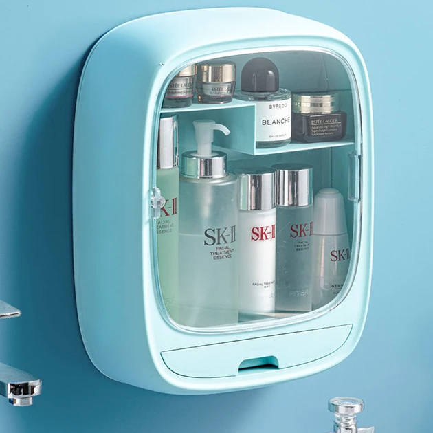 Органайзер для косметики настінний U-Beauty Wall Cosmetic Box підвісний б’юті бокс із прозорими дверцятами та ящик – фото 4