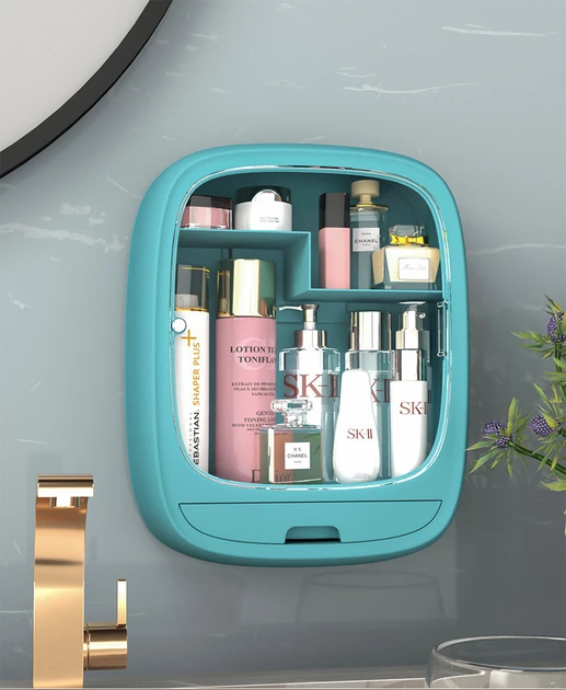 Органайзер для косметики настінний U-Beauty Wall Cosmetic Box підвісний б’юті бокс із прозорими дверцятами та ящик – фото 2