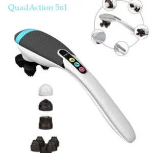 Вібромасажер для спини та тіла Magic Touch massager HSM 50303 4в1 Сірий з насадками