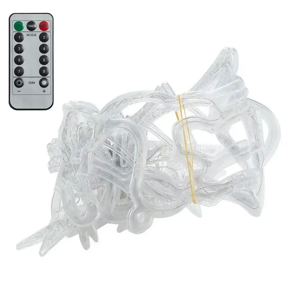 Гірлянда-штора з фігурками 2,5 м (138 LED), від 220V, Біла/Гірлянда новорічна – фото 2
