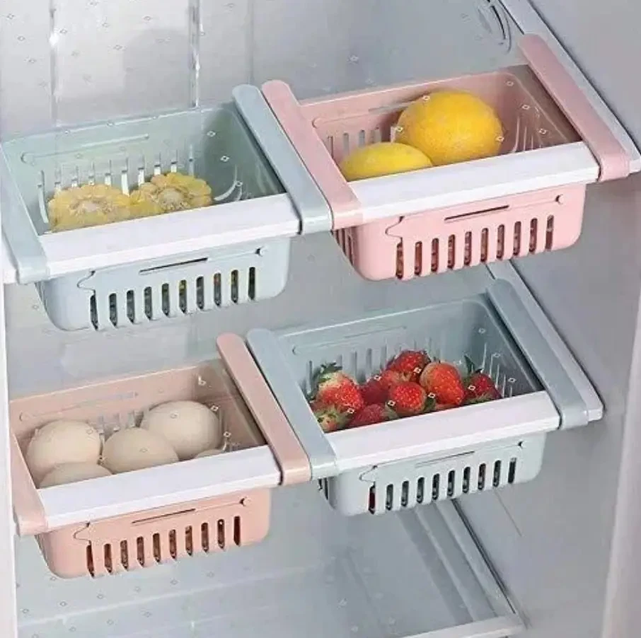 Органайзер на холодильник strechable hanging storage rack, Контейнер для холодильника – фото 1