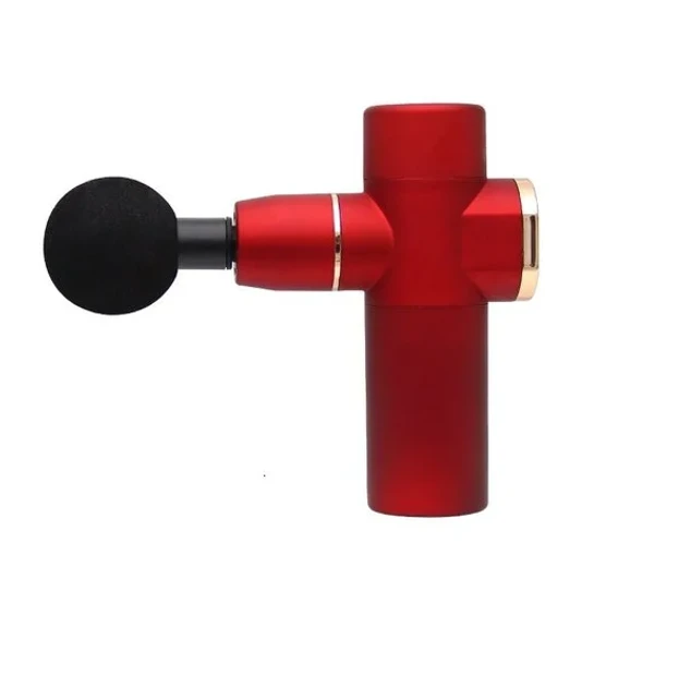 Портативний ручний масажер пістолет для тіла Fascial Gun Mini Red – фото 2
