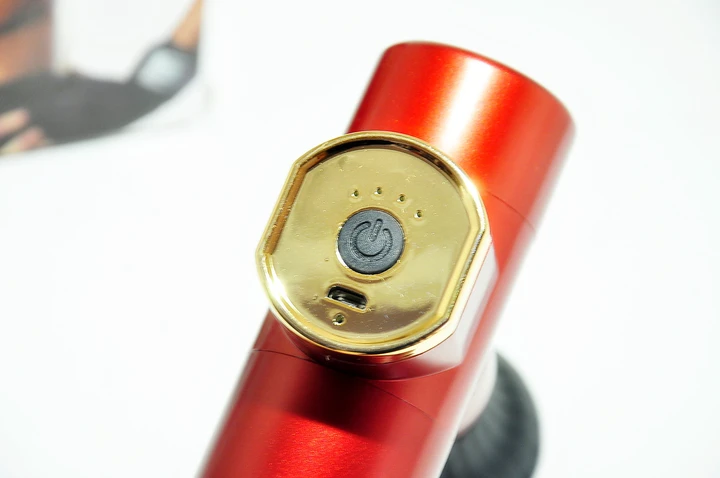 Портативний ручний масажер пістолет для тіла Fascial Gun Mini Red – фото 3