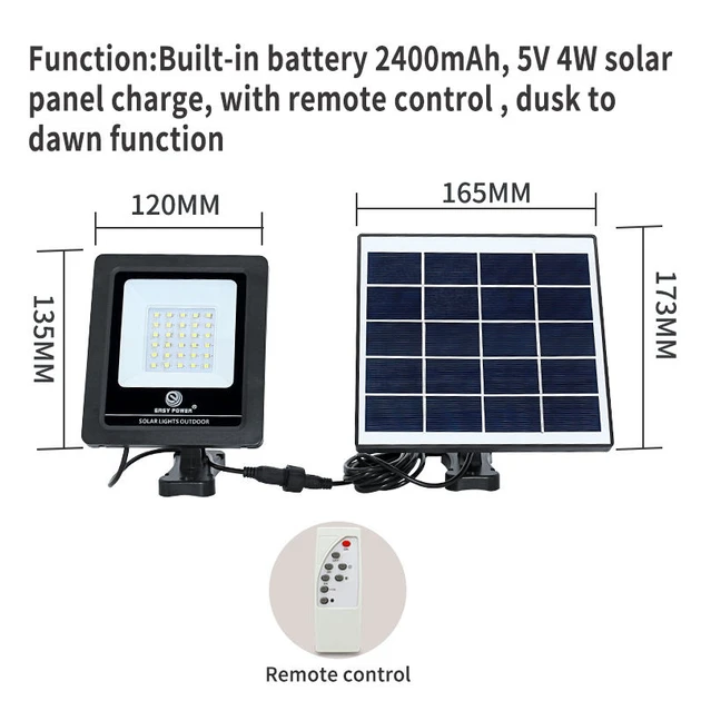 Ліхтар настінний із датчиком руху та сонячною панеллю Easy Power EP-026b Чорний – фото 5