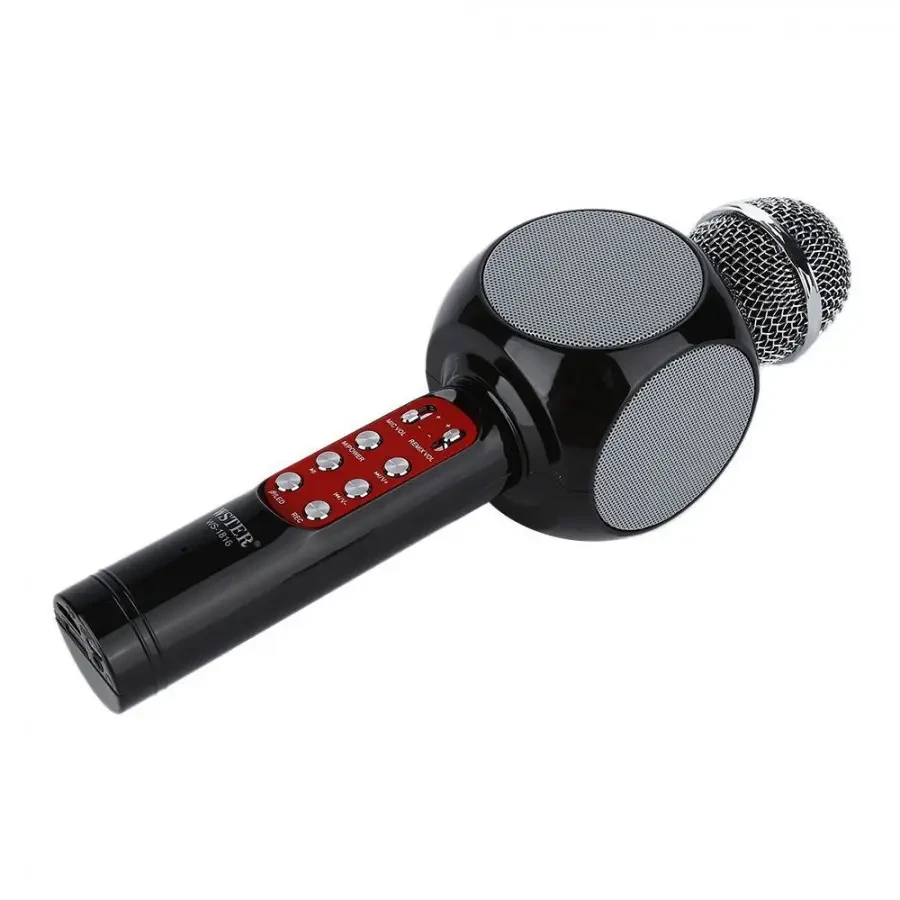 Мікрофон караоке бездротовий bluetooth WSTER WS-1816 Black FM227 – фото 1