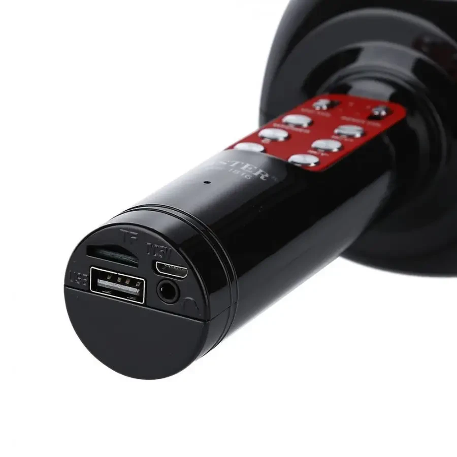 Мікрофон караоке бездротовий bluetooth WSTER WS-1816 Black FM227 – фото 2