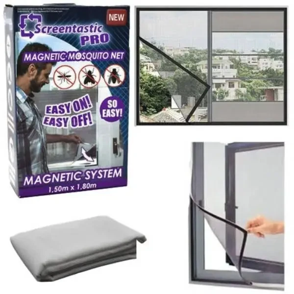 Сітка антимоскітна на вікно 150*180 см Magnetic System Біла – фото 1