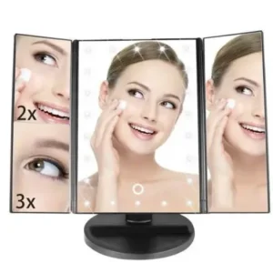 Дзеркало потрійне для макіяжу з LED-підсвіткою Magic Makeup Mirror, 22 лампи, косметичне дзеркало