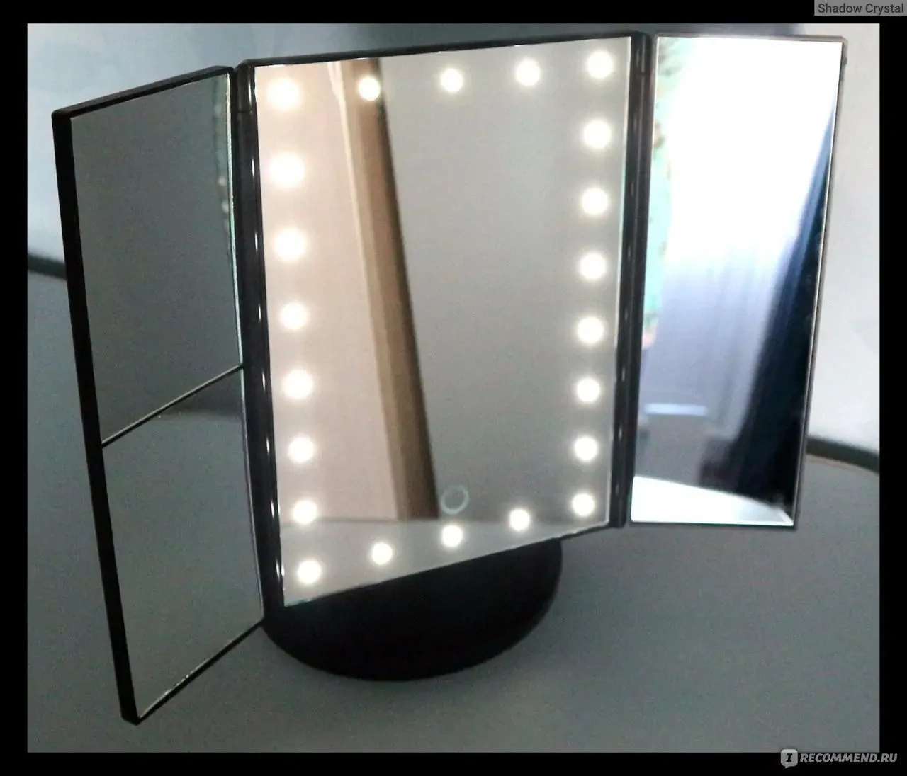 Дзеркало потрійне для макіяжу з LED-підсвіткою Magic Makeup Mirror, 22 лампи, косметичне дзеркало – фото 3