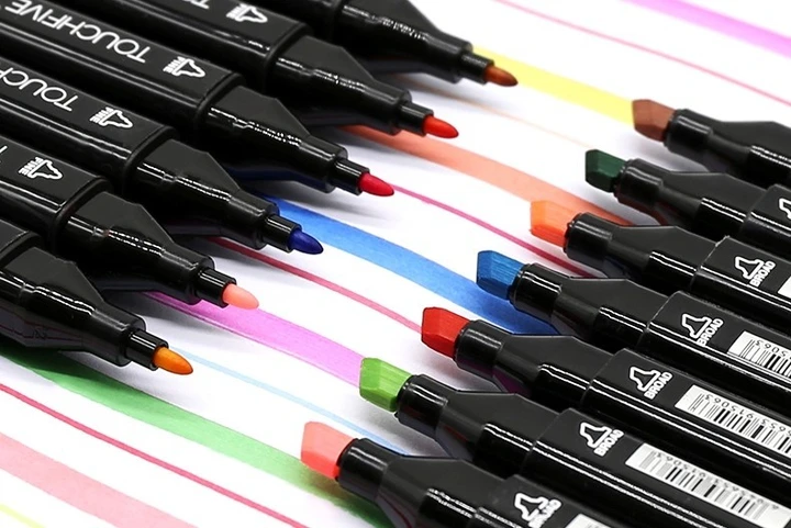 Маркери TOUCH Sketch Marker Black 80 шт. різнобарвні + сумка – фото 3