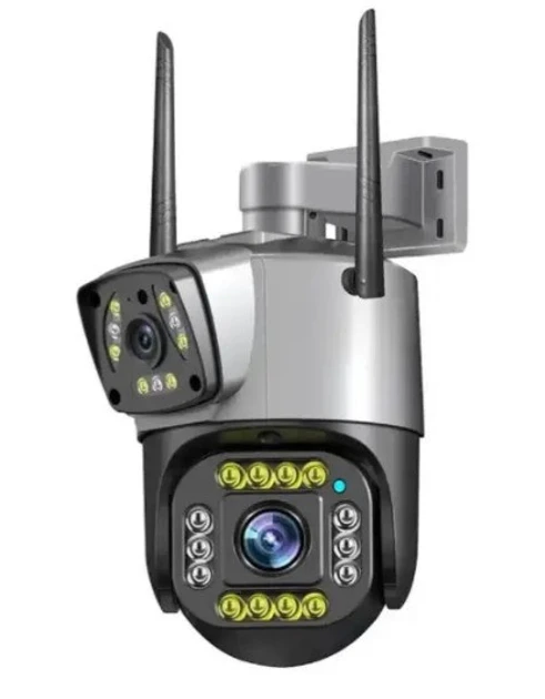 Камера відеоспостереження вулична 2L-V12 4G ptz camera 1080p app v380 4MP Вулична камера з двома об’єктивами – фото 1