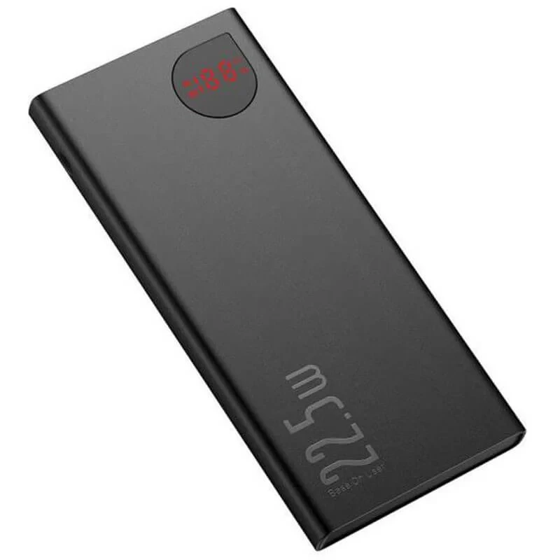 Портативний ЗП Baseus Adaman Metal Digital Display QC 22.5 W 20000 mAh Чорний – фото 1