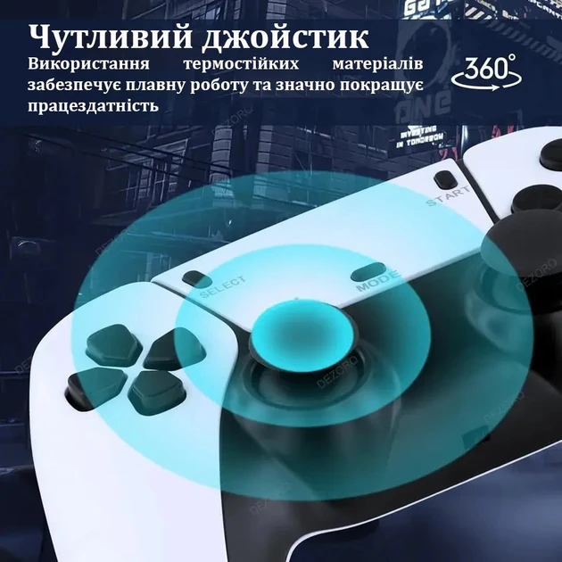Ігрова мініконсоль HDMI M15 GAME STICK 4K 64 GB 20000 безплатних ігор + два бездротові контролери біла PS1 – фото 5