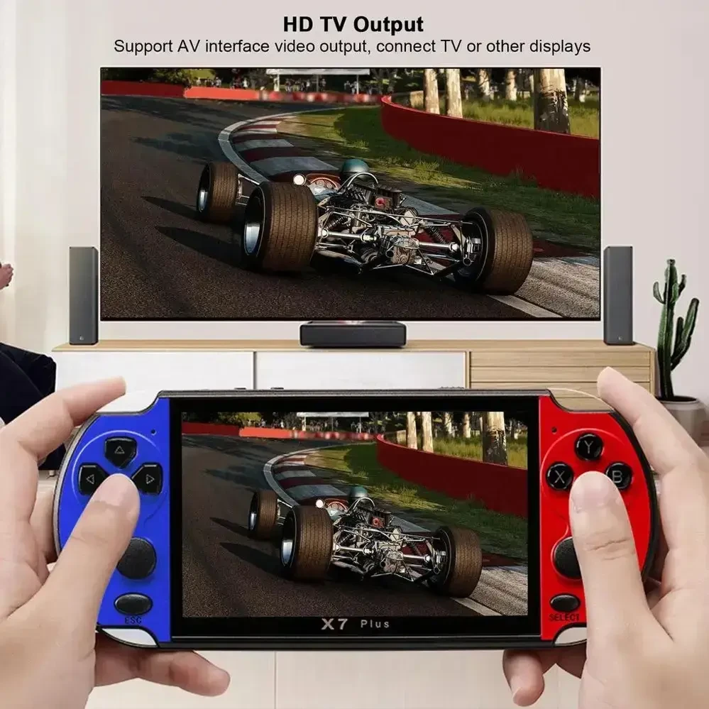 Ігрова приставка портативна PSP X7, екран 5.1, вбудовані ігри, 8 Гб пам’яті – фото 1