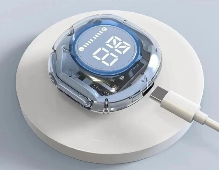 Бездротові bluetooth-навушники Сині TWS із зарядним кейсом Ultrapods Pro V5.3 – фото 1