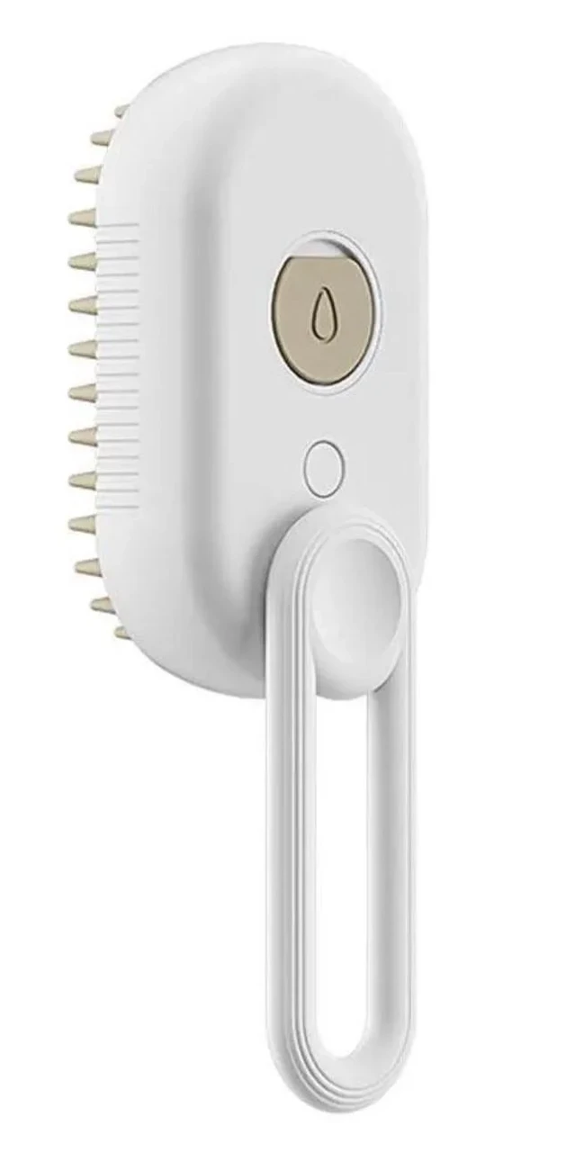 Щітка-масажер-спрей парова Pet Spray Massage Brush 3в1 для вичісування собак і кішок Біла – фото 2